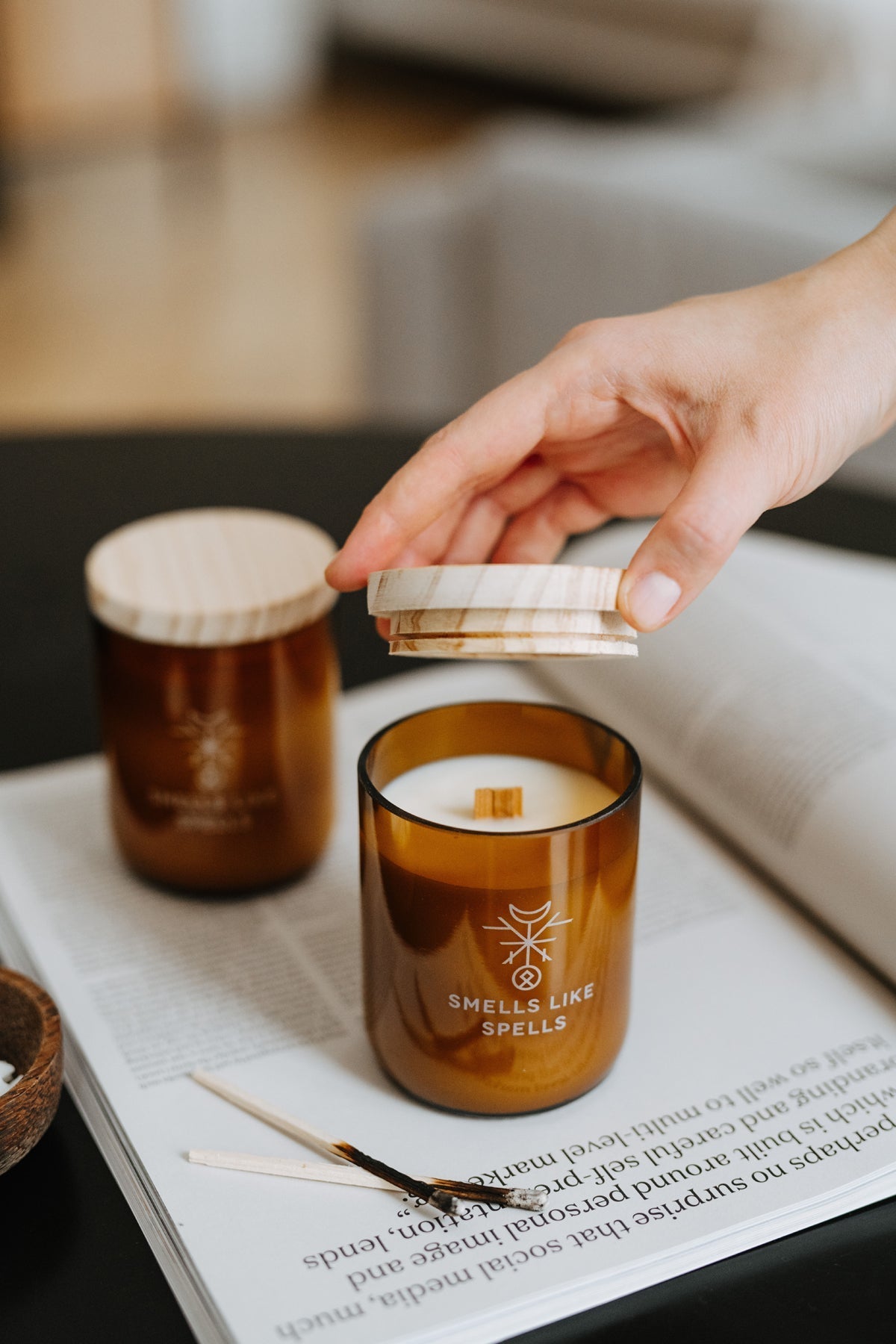 Scented Candle FREYA – Rose, Verbena & Jasmine – 100% Soy Wax Smells Like Spells