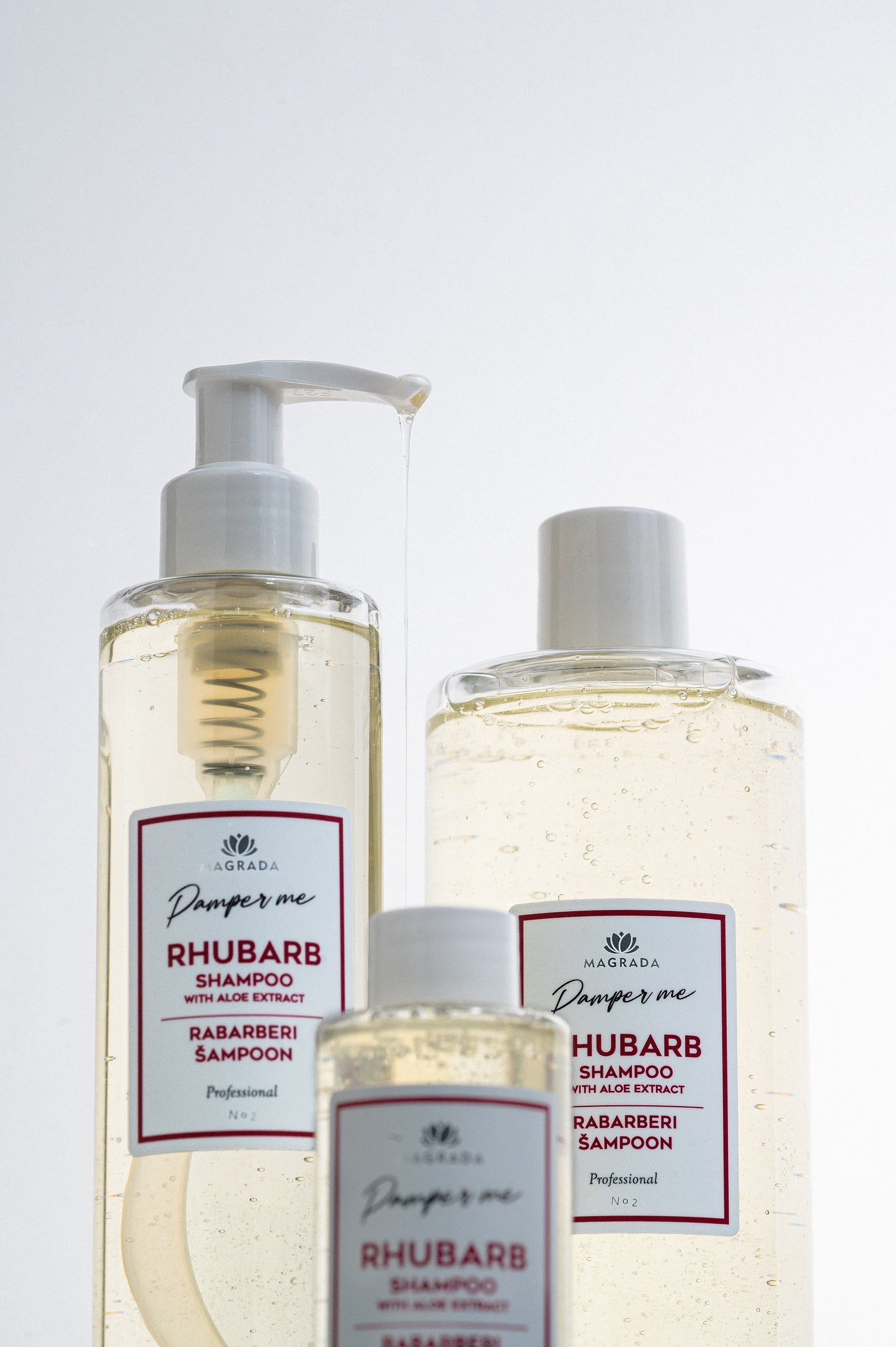 Rhubarb Shampoo with Aloe Extract – 250ml Nourishing & Soothing Hair Care Magrada Organic Cosmetics