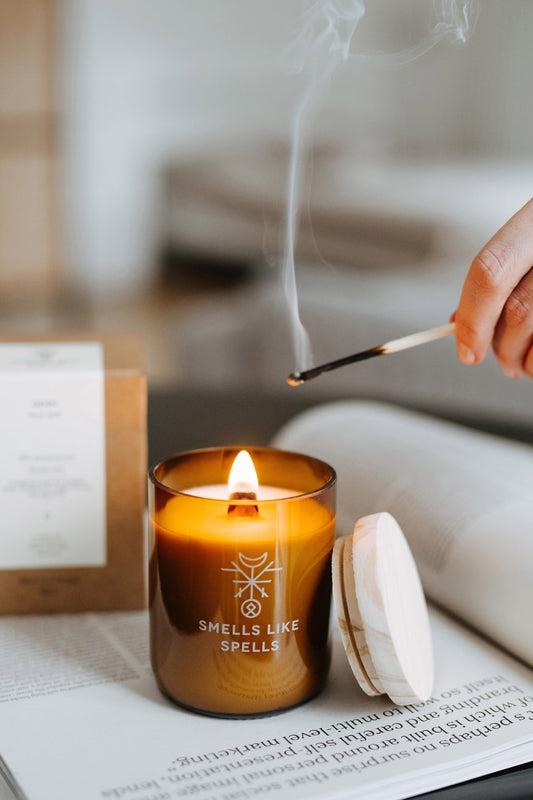 Scented Candle FREYA – Rose, Verbena & Jasmine – 100% Soy Wax Smells Like Spells