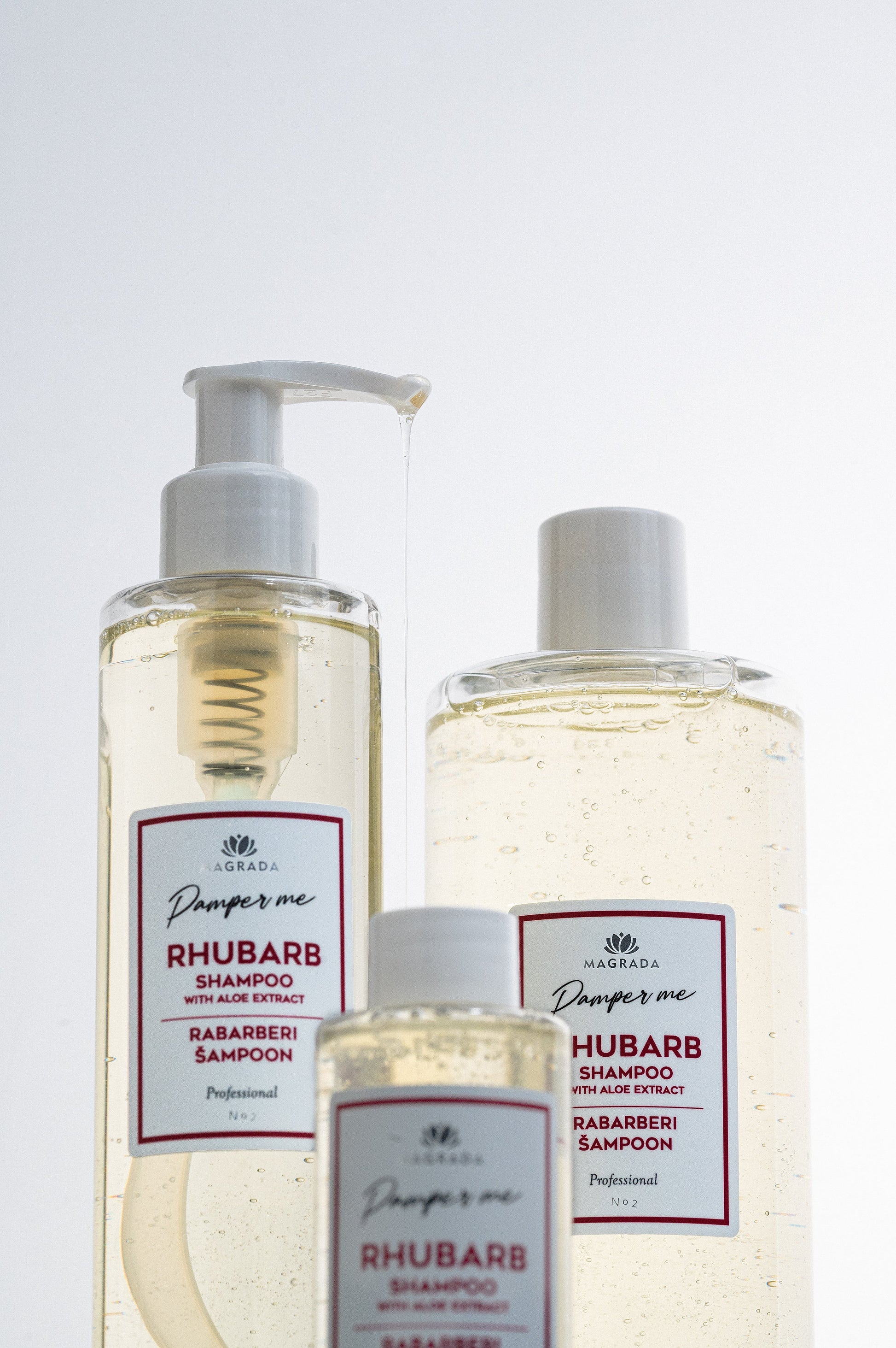 Rhubarb Shampoo with Aloe Extract – 250ml Nourishing & Soothing Hair Care Magrada Organic Cosmetics