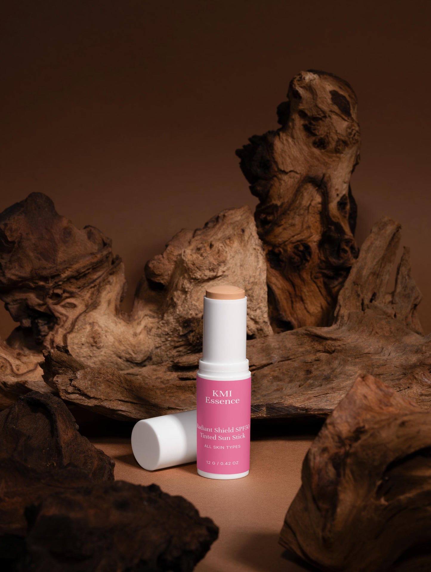 KMI Essence Radiant Shield SPF50 Tinted Sun Stick – Portable Face Protection, 12g Selfnamed